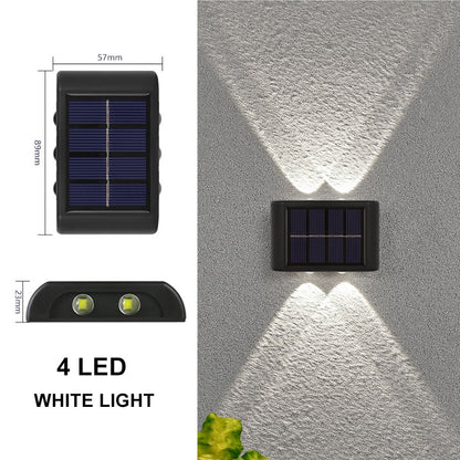 Solar Up And Down Double-headed High Brightness Wall Lights Garden Lights Door Sign Wall Lights Outdoor Waterproof Wall Washer