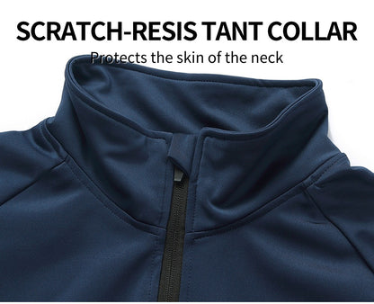 WOSAWE Winter Cycling Jacket Mens Fleece Warm Long Sleeve Bike Jacket Thermal Fabric MTB Bicycle Jersey Long Jersey