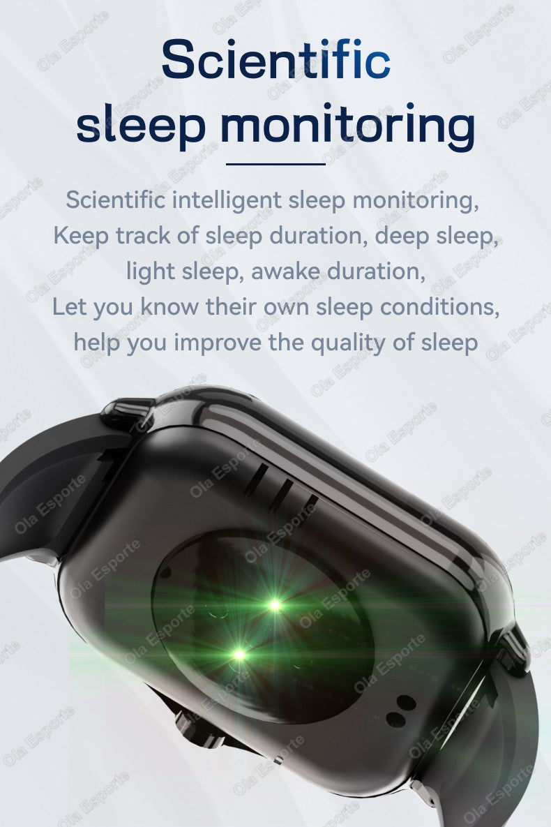 Smart Watch 1.83" Hd Screen Bluetooth Call Heart Rate Blood Oxygen Health Monitor Sports Smartwatch Women Men Holiday Gifts New