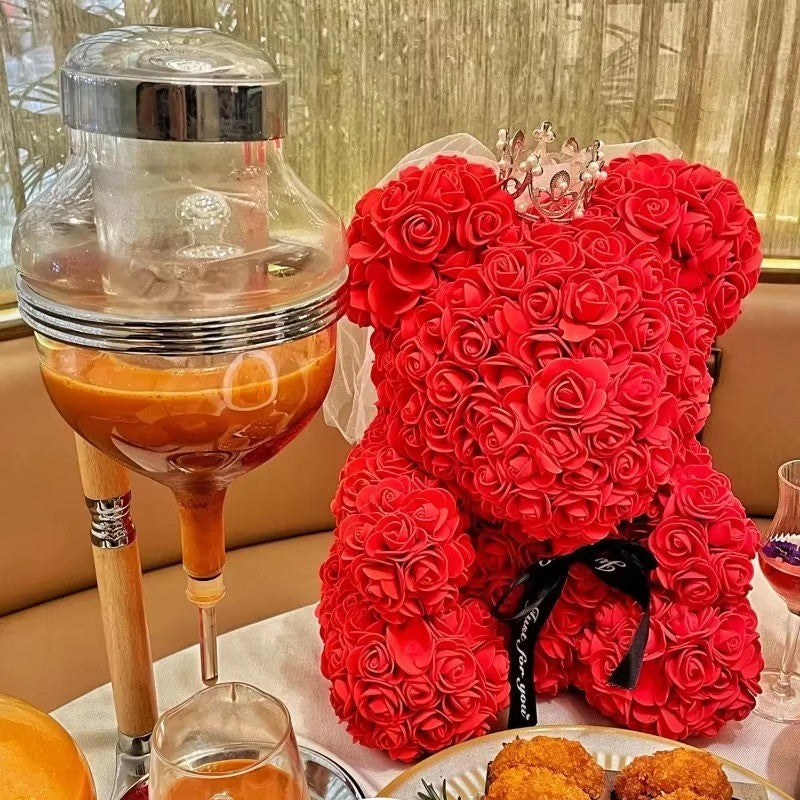 1000x Artificial Red Foam Rose Heads DIY Teddy Bear Rose Flowers Head Bouquet for Wedding Valentine's Day Party Home Decoration