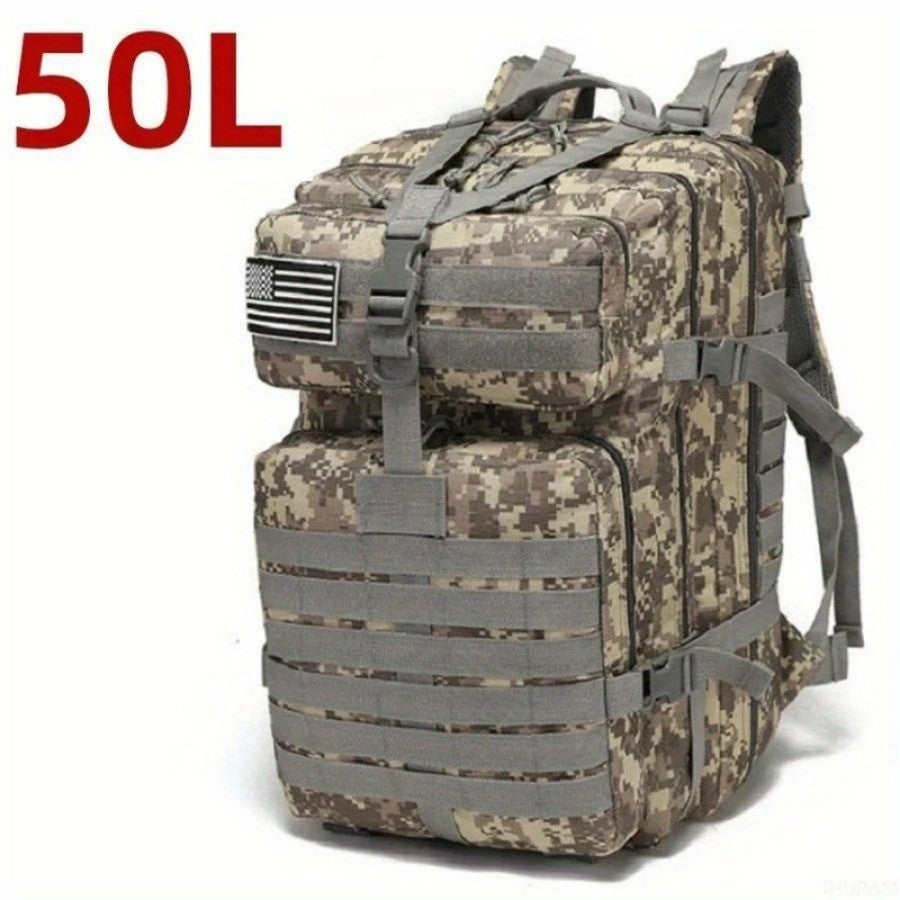 Mochila Tática Elite 50L/30L | Mochila de Trabalho e Militar 3X Mais Forte | Resistente e de Alta Durabilidade | Mochila de Sobrevivência MOLLE de 3 Dias
