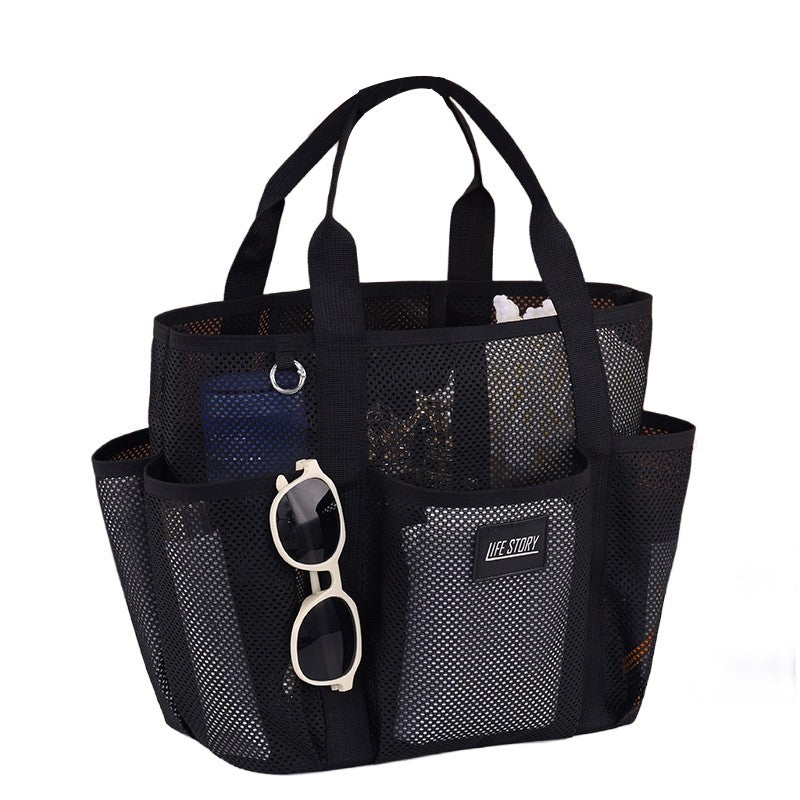 Beach Swimming Bag Fashion Portable Sports Bag Mesh Hollow Travelbag Large Capacity Gym Bag Multi-function Pocket Clutch Bag