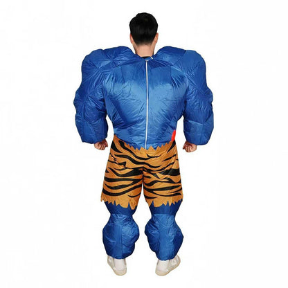 Halloween Adult Muscle Inflatable Cosplay Costume Anime mach Set Mascot Christmas Party Stage Performance