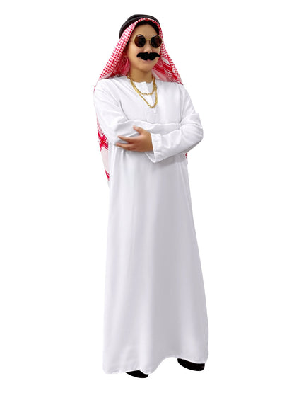 New Arab Emirate Costume Shepherd Rich Arab Prince Adult Role Playing Fantasia Halloween Carnival Costume Hot Selling