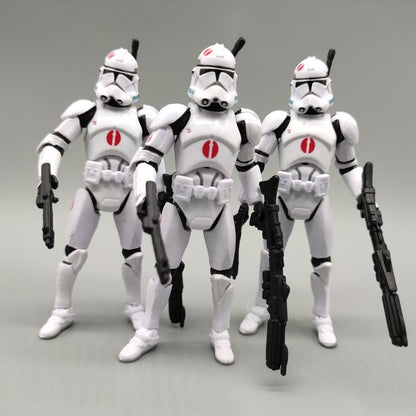 Lote de 3 Bonecos Soltos Star Wars Elite Force 501st 442nd Shadow Utapau Gree Shock Battalion Trooper 3.75" Coleção