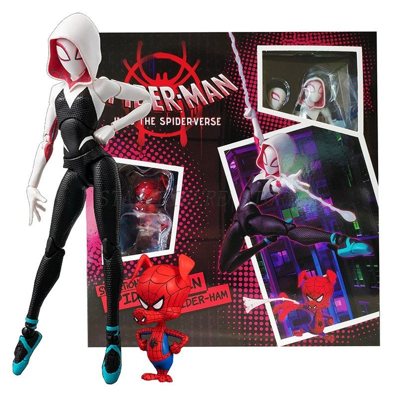 Coleção de Bonecos de Ação Sv Action Spider-Man Peter Parker Sentinel Marvel Homem-Aranha no Aranhaverso Brinquedos Modelo de Estatueta