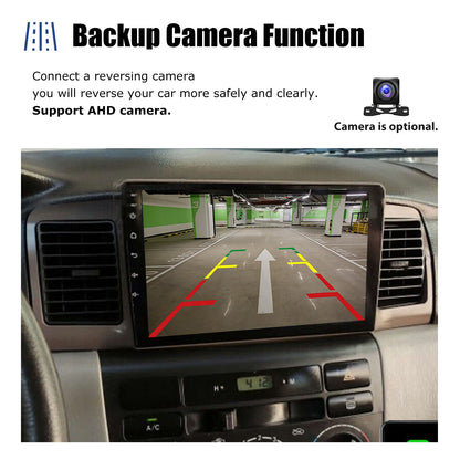 Rádio Automotivo 9" Android 14 Para Toyota Corolla E120 EX 2000 2001 2002 2003 2004 2Din Player Multimídia GPS Navi Central Multimídia WIFI