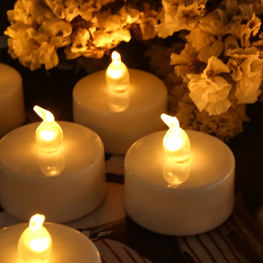LED Candles 24/12 Pack Flameless Flickering Tea Light Warm White Candle for Party Wedding Birthday Christmas Gifts Home Decor