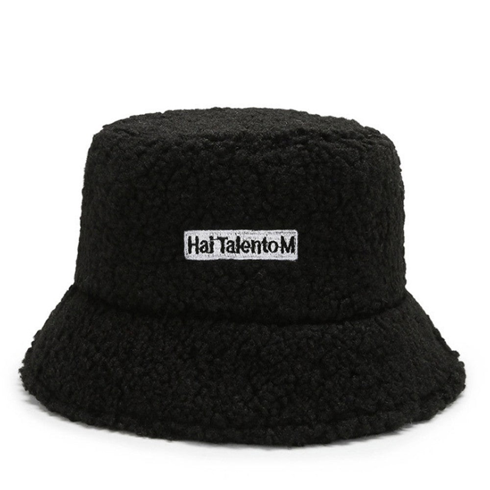Winter Warm Fleece Bucket Hat for Men Women Cold Resistant Fashion Fisherman Cap Trendy Sunshade