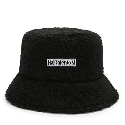 Winter Warm Fleece Bucket Hat for Men Women Cold Resistant Fashion Fisherman Cap Trendy Sunshade