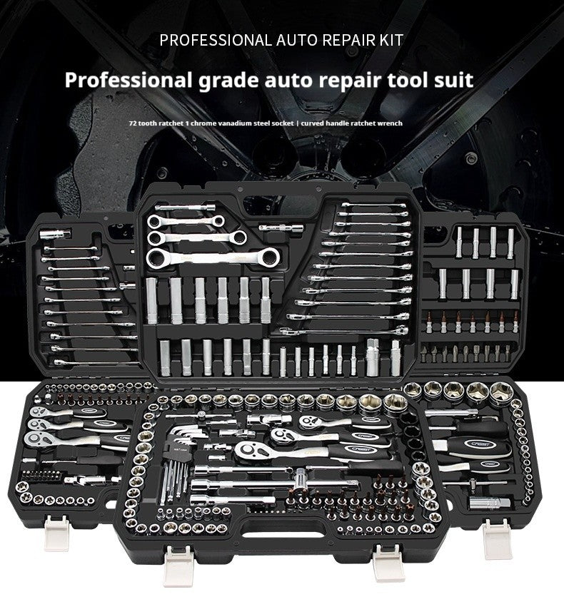 Grande Conjunto de Ferramentas para Reparo Automotivo Chave de Boca de Soquete de Manutenção Automotiva Conjunto de Combinação de Soquetes Multifuncional