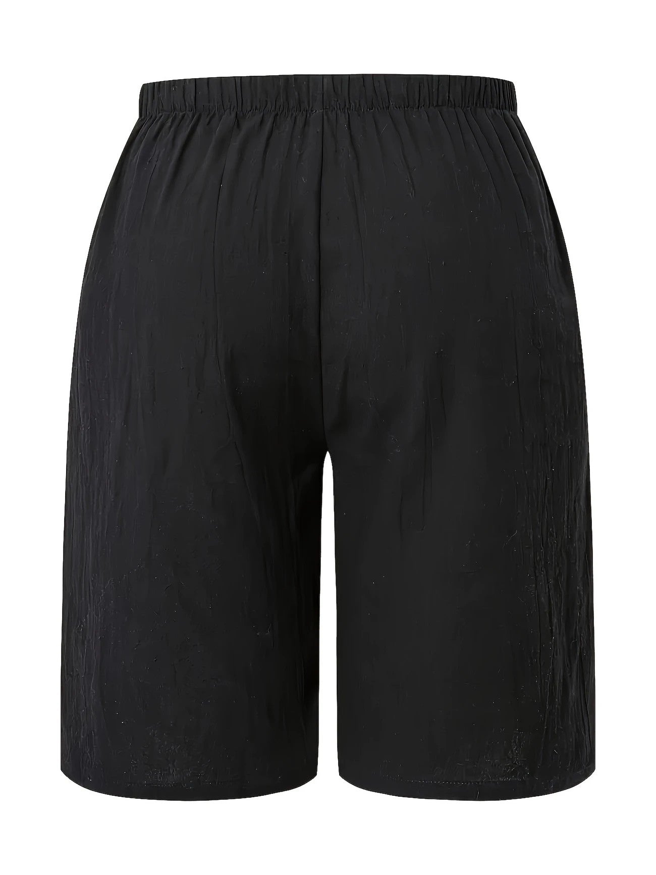 Women's 2025 Casual Solid Color Shorts - Mid-Length 5-Inch Bermuda Shorts, High Waist Loose Fit Summer Short Pants