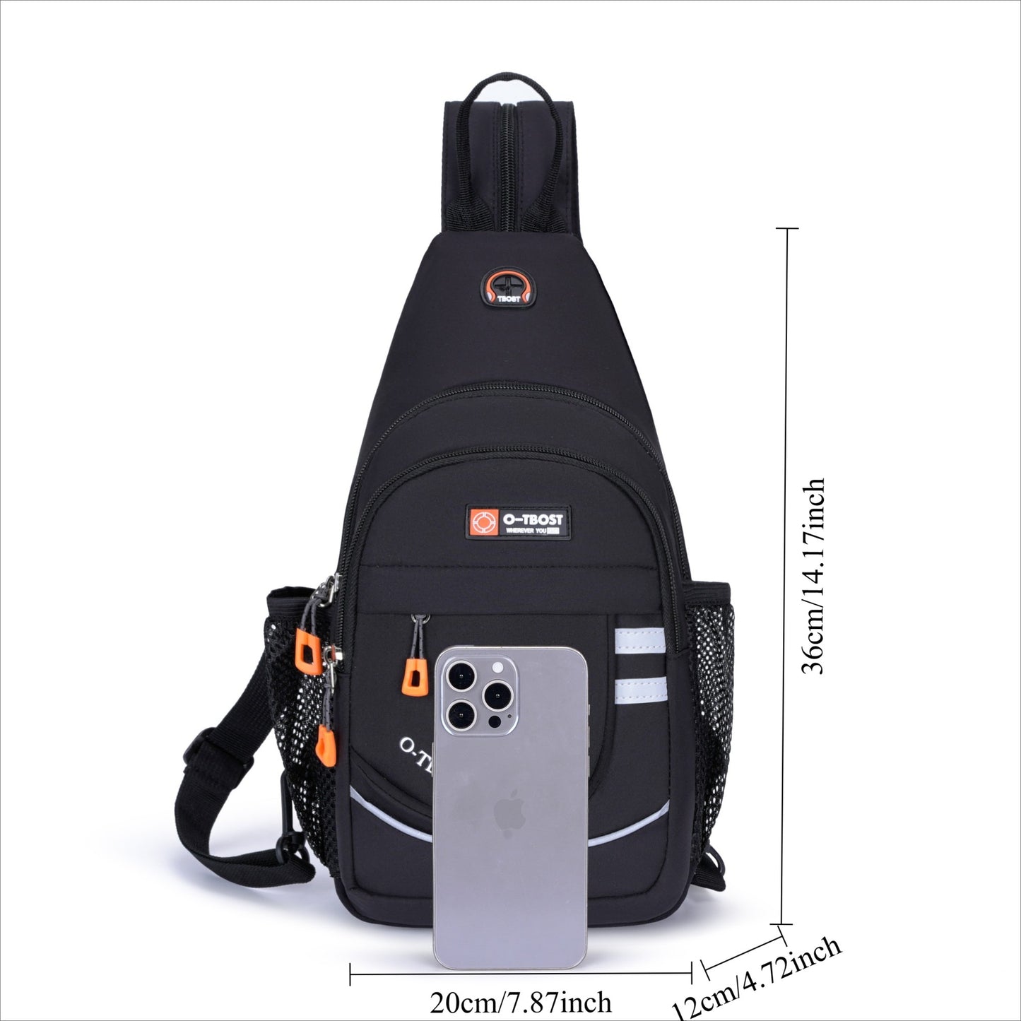 Tourist leisure chest bag, multifunctional large capacity shoulder bag, outdoor trendy crossbody bag
