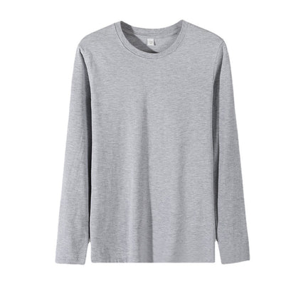 New Long Sleeve t shirt for Men Autumn Fashion Cotton Solid Color t-shirts Cozy Streetwear Men's t-shirt 5XL Baggy Korean Trendy