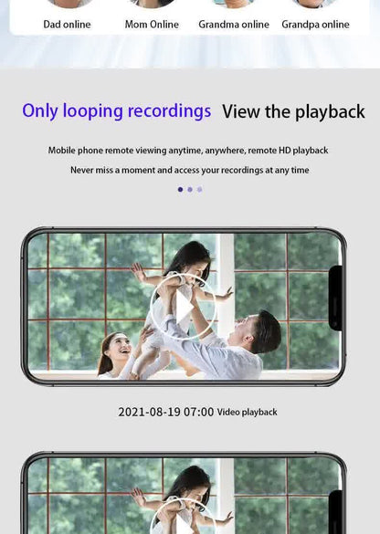 ICSEE 2MP Wifi Camera E27 Surveillance Camera Color Night Vision 360° Rotating Human Tracking Security Protection Smart Home