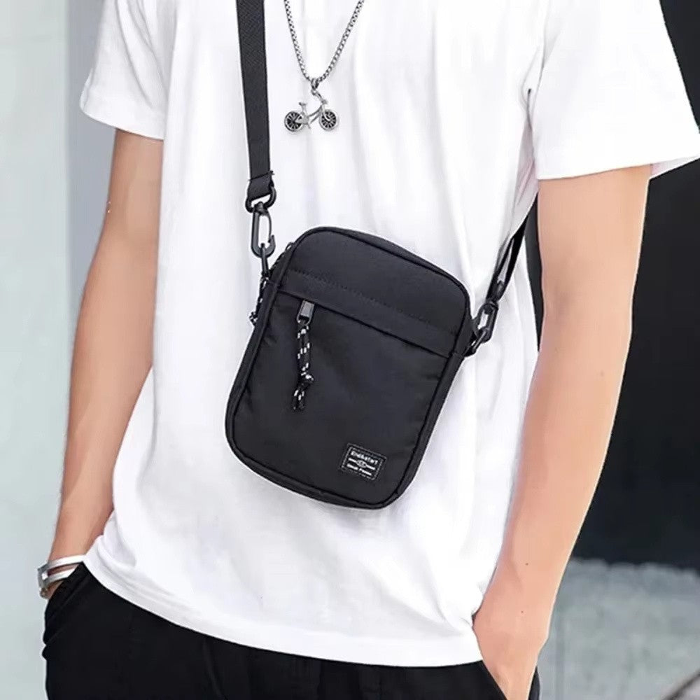 Simple Casual Mini Crossbody Bag Men's Nylon Small Shoulder Bag For Men Oxford Messenger Phone Side Sling Bag Husband Chest Pack