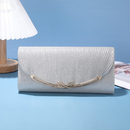 Ladies' wedding bride bridesmaid clutch bag elegant socialite party banquet evening dress bag detachable chain single-shoulder