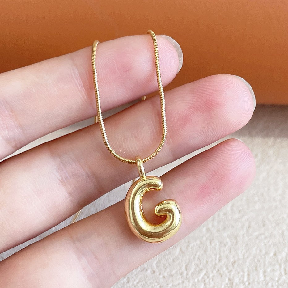 Colar de Aço Inoxidável com Pingente de Nome Letras A-Z do Alfabeto, Colares Minimalistas Iniciais para Homens e Mulheres, Presentes de Moda no Atacado