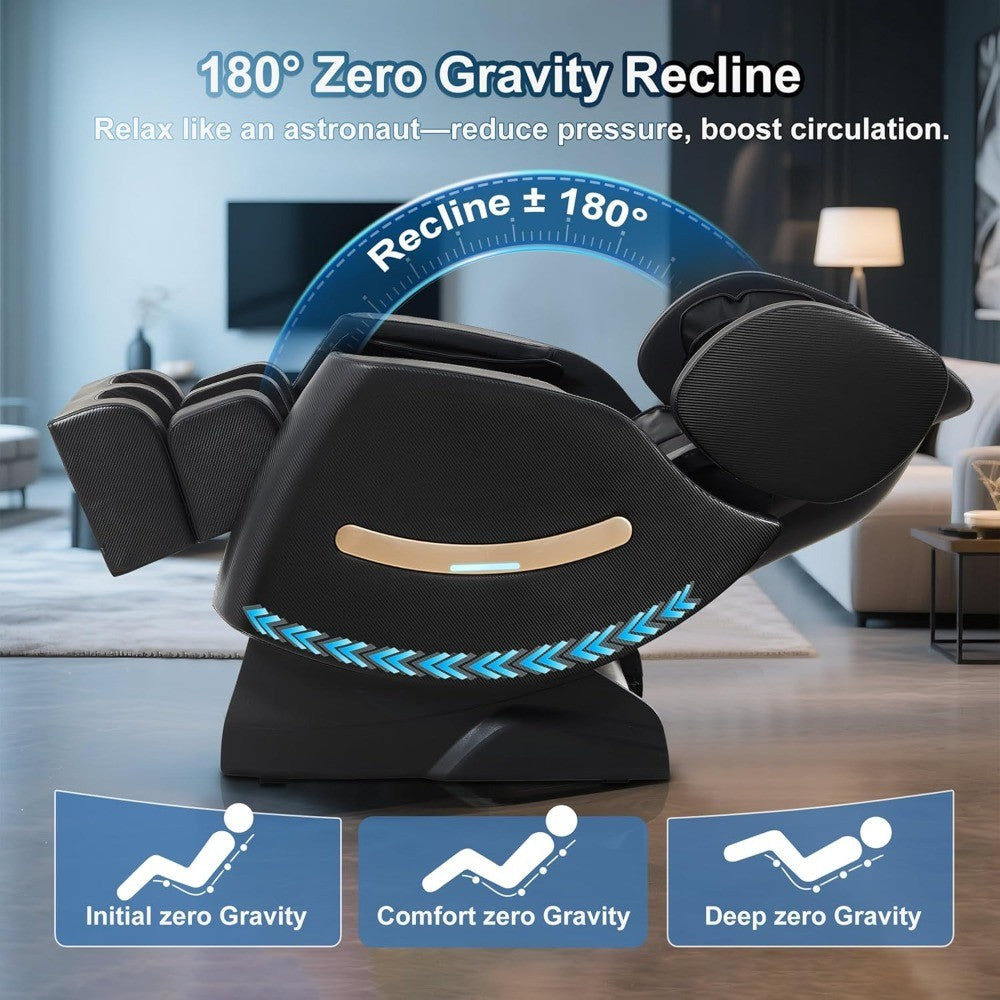 2025 Massage Chair, Zero Gravity Massage Chair Full Body Recliner w/Heat Therapy, 10 Fix Rollers, 20 Airbag, 6 Auto Mode, Extend