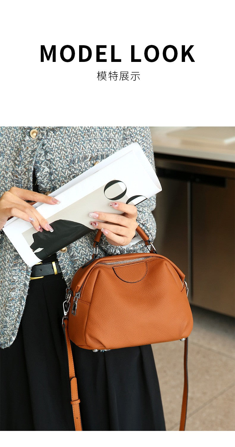 Genuine Leather Women's Bag 2026 New Luxury Designer Handbags Women High Quality Cowhide Shoulder Bag Versatile Crossbody Bags