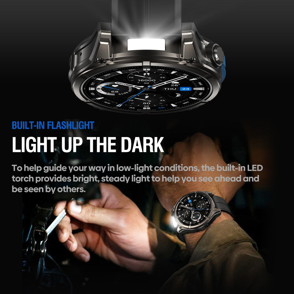 NOVO Smartwatch Zeblaze VIBE 8 com Chamada de Voz, Tela AMOLED de 1,43", Lanterna Embutida, Frequência Cardíaca e Pressão Arterial 2025