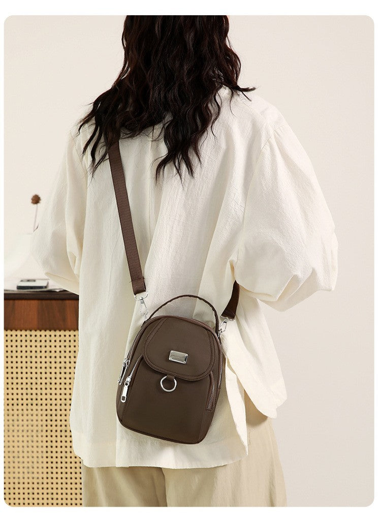 Small Canvas Women's Crossbody Bag Fashionable High-End Shoulder Handbag Large Capacity Space for Stylish Storage