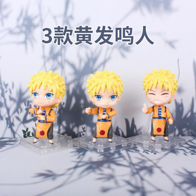 11cm 3 Peças/Conjunto Naruto Anime Bonecos de Ação Uchiha Itachi Kakashi Brinquedos de Desenho Animado Itachi Akatsuki Enfeite Colecionável Para Presente de Adultos