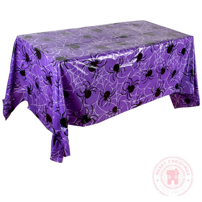 220cm×130cm Christmas Halloween Tablecloth Party Activities Family Parti Decoration Spider Snowman Pumpkin Pattern Tablecloth