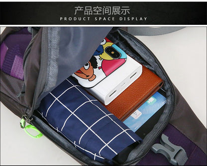 Men's Casual Crossbody Bag Unisex Outdoor Water Bottle Shoulder Bag Multi-functional Travel Waist Bag Fashion Men's Chest Bag Ox