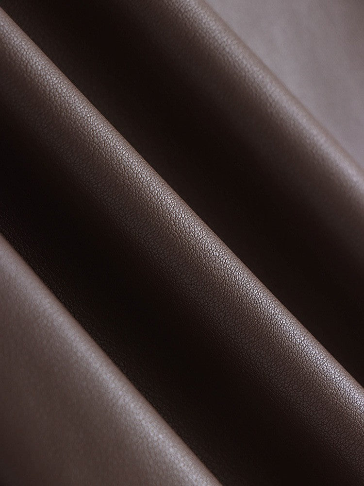 High Elastic Waist Coffee Pu Leather Long Wide Leg Pants New Trousers Women Fashion Tide Spring Autumn