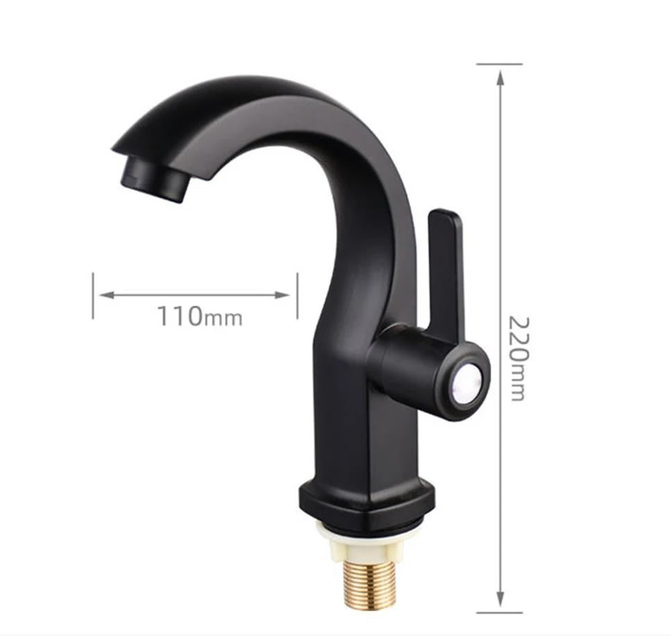 Torneira para Pia de Banheiro com Filtro de Água ABS Misturador Monocomando Furo Único Apenas Água Fria para Banheiro e Cozinha Montagem em Mesa