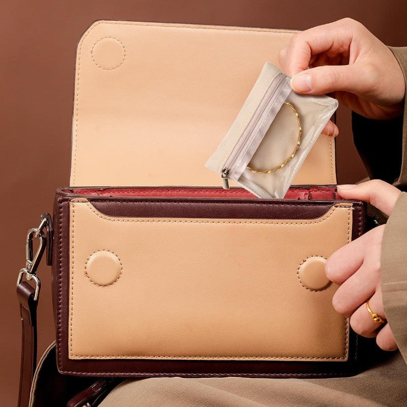 6pcs Small Zipper Bag Storage Bag Exquisite Jewelry Packaging Bag Handy Storage Container for Jewelry Collector