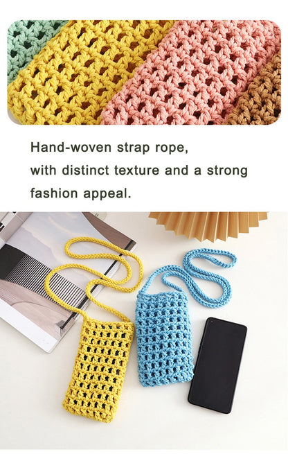 Handmade Crossbody Phone Purse - Openwork Shell Design Tote, Handmade Crossbody Phone Purse,Crochet Beach Bag