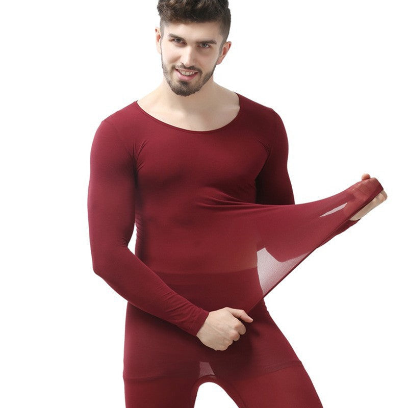 Winter 37 Degree Constant Temperature Thermal Underwear for Men Ultrathin Elastic Thermo Underwear Seamless Long Johns