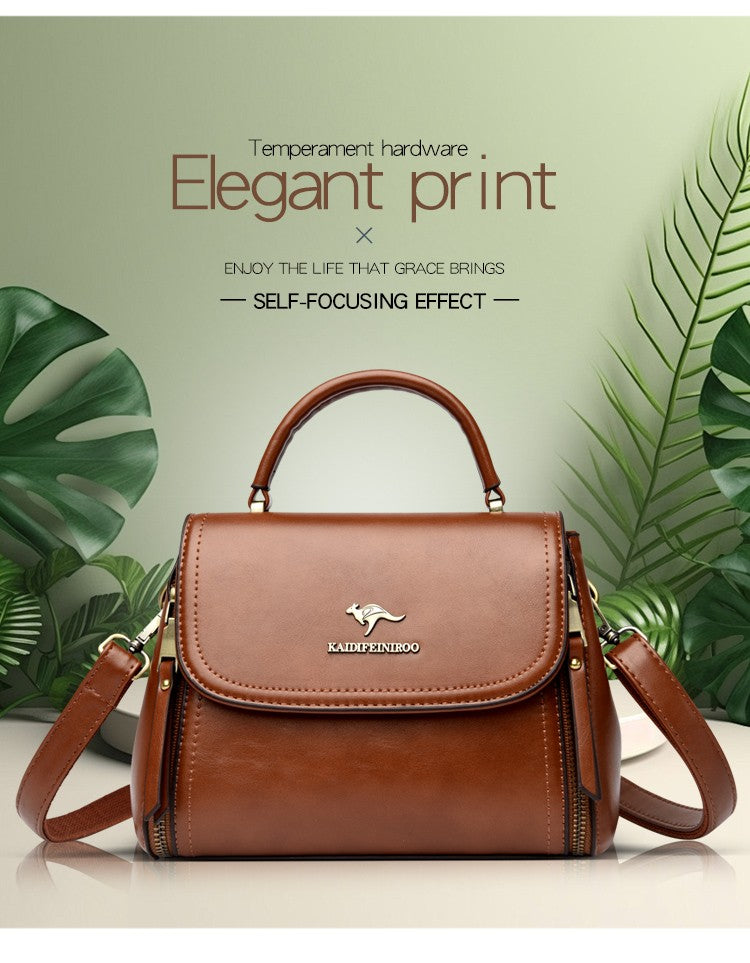 Women's Soft Leather Top-Handle Bags Luxury Design Shoulder Messenger Bags High Quality Handbags and Purses Commuting Sac a Main