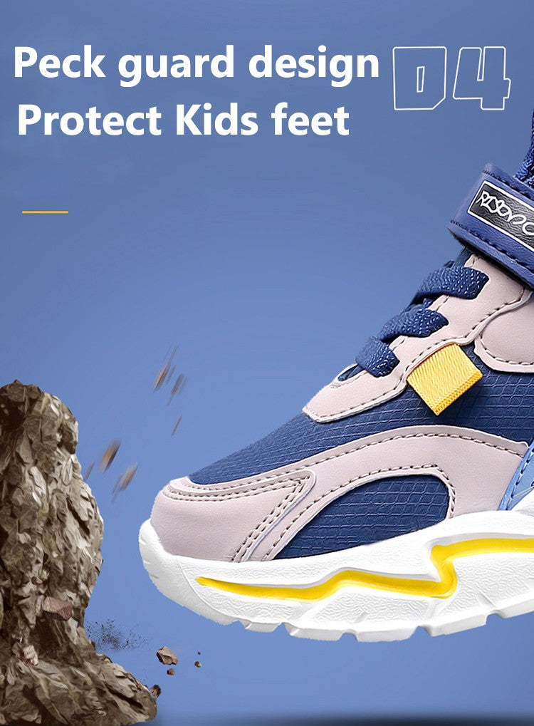 Four Seasons Sport Kids Sneakers Boys Casual Shoes For 5-16Years Children School Walking Non-slip Outdoor Running Shoes Leather