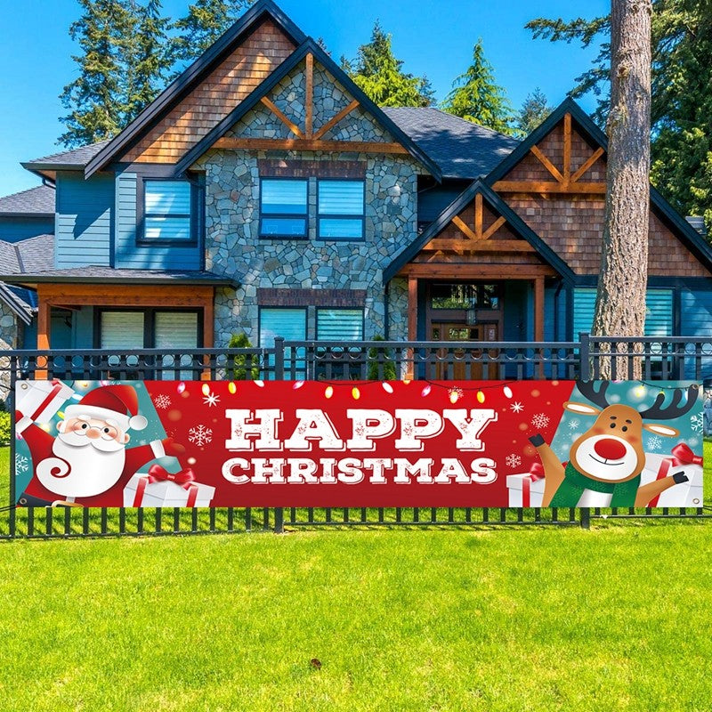 Christmas Outdoor Banner Merry Christmas Decorations For Home 2025 Outdoor Decor Xmas Navidad Noel Natal Happy New Year 2026