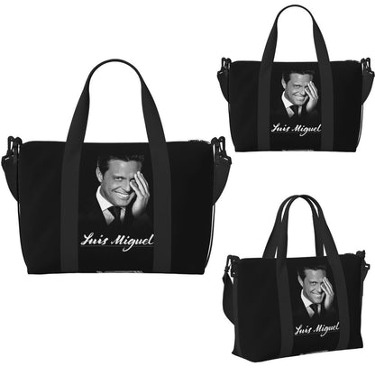 El Sol De Mexico Luis Miguel Beach Travel Bag Large Capacity Tote Bags for Gym Sport Women Shopping Duffle Shoulder Bag
