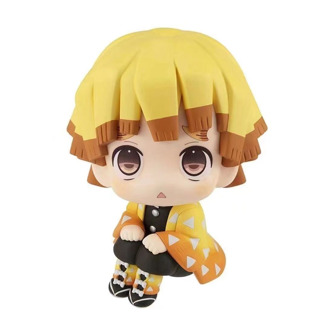 Anime Demon Slayer Boneco de Brinquedo 6cm Nezuko Tanjirou Zenitsu Inosuke Kyoujurou Kanawo Action Figures Modelo Brinquedo Presente de Natal de Aniversário Infantil