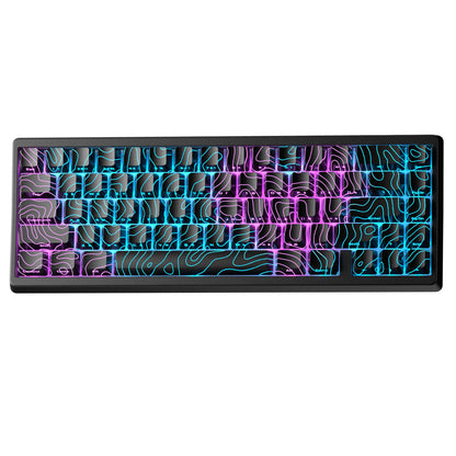 Teclado Mecânico XVX M67 JadeStone com Teclas IMD-Tech Hot Swappable Design Gasket Teclado com Retroiluminação RGB Personalizada Tri-Modo