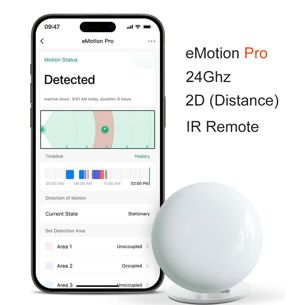 LinknLink Smart Home Bridge Sensor de Presença de Emoções, Sensor de Movimento Inteligente WiFi com Radar mmWave, IR, Funciona com Alexa e Google Home