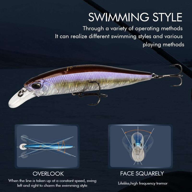 MEREDITH JERK MINNOW 100F 14g Flutuante Wobbler Isca de Pesca 24 Cores Isca Minnow Isca Dura Qualidade Profissional Profundidade0.8-1.0m