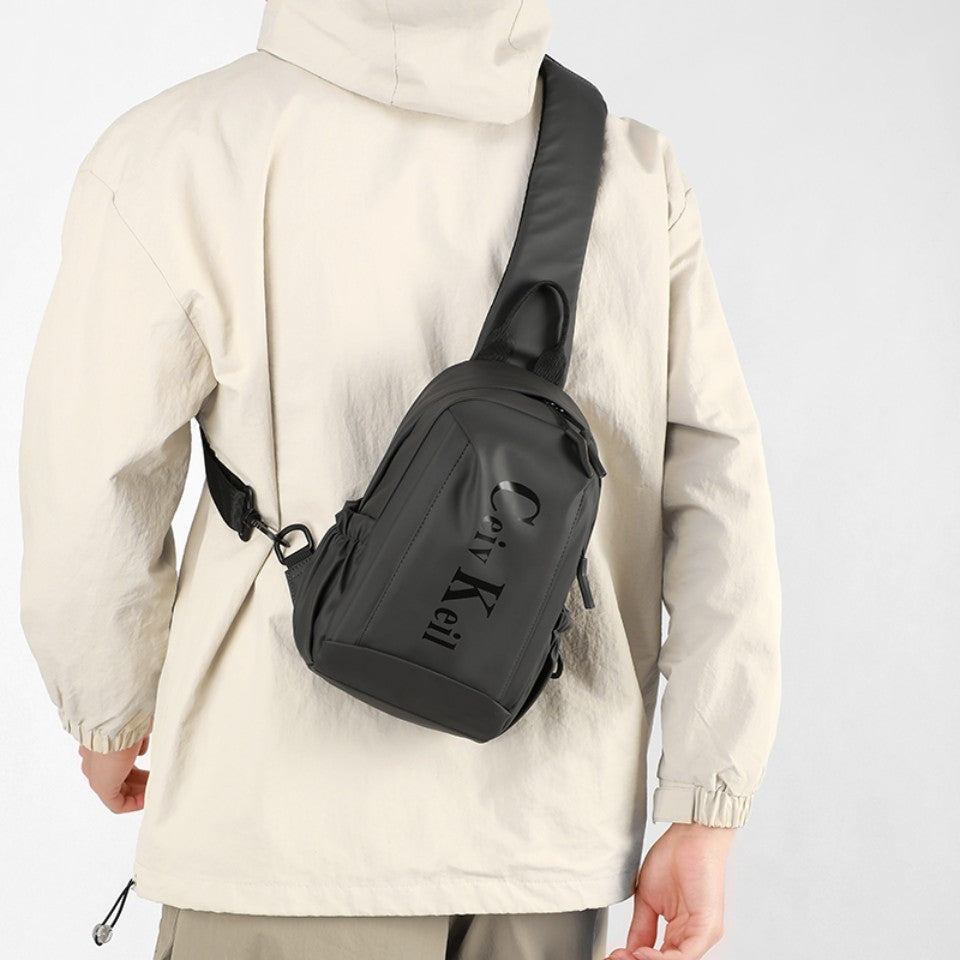 Men's Stylish Chest Pack Convertible Outdoor/Daily Messenger Bag Multi-Position Shoulder Strap  Waterproof Design