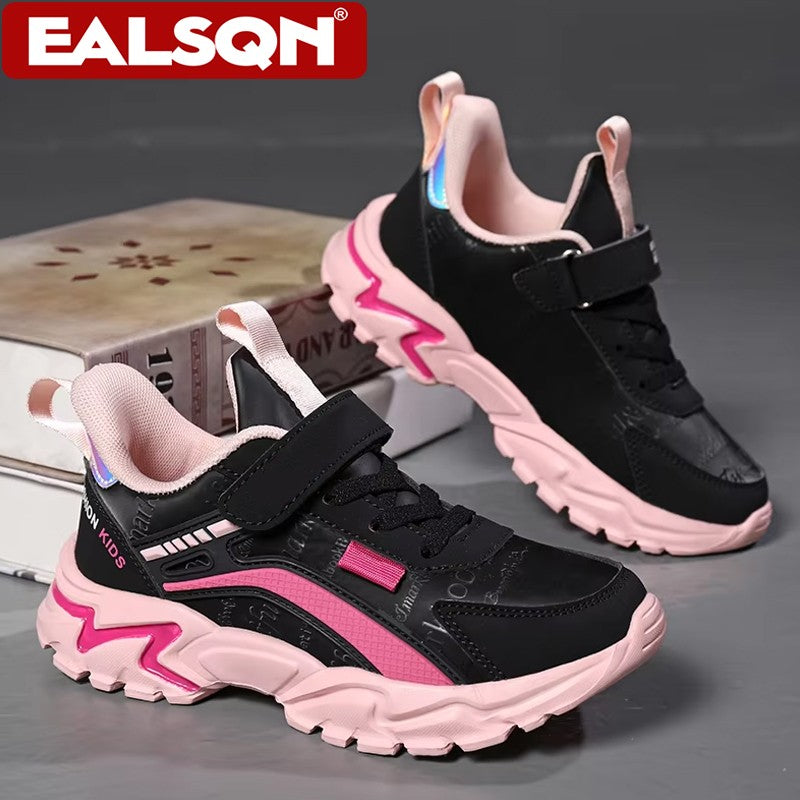 Children Sneakers Casual Shoes for Girls Pink Comfortable Leather Running Sports Kids Girl Flat Breathable Shoes