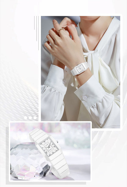 New Fashion LIGE Woman Watch Elegant Luxury Ceramic Strap Waterproof Simple Dial Quartz Women's Watches Ladies Gifts Reloj Mujer