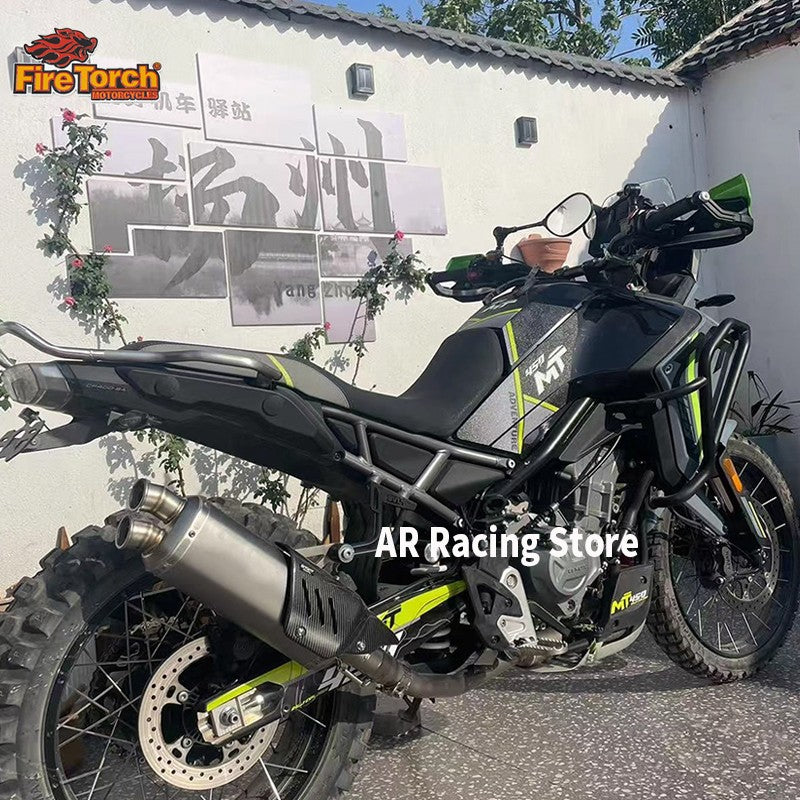 For CFMOTO 450MT 450 MT IBEX450 IBEX 450 2024 - 2027 Motorcycle Exhaust Escape Moto System Mid Link Pipe With Muffler DB Killer