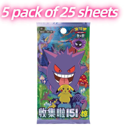 Cartas Pokémon TCG Originais: Pacote de Booster Chinês da Coleção 151 Vol.3 da Era Escarlate e Violeta Presentes de Cartas Surpresa Eternity