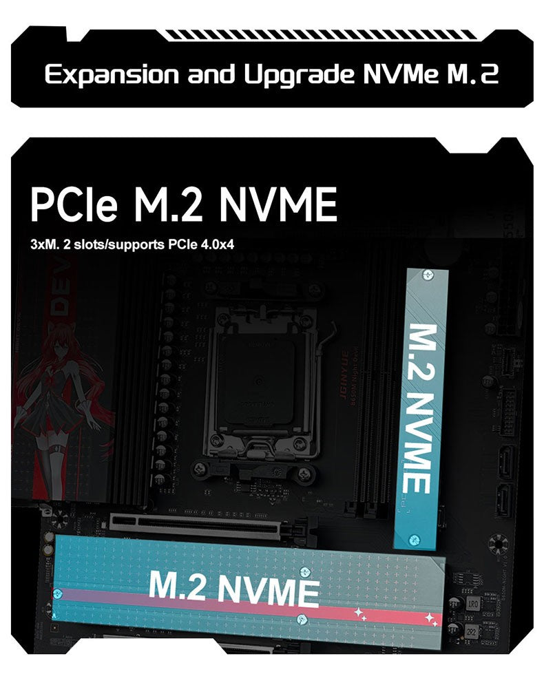 Placa-mãe AM5 DDR5 96GB GAMING Chipset AMD B650 WiFi 6 PCIe 4.0 3x M.2 USB 3.2 Tipo-C 9000MHz para AMD Ryzen 7 9700X, Micro ATX