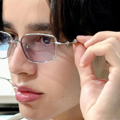 Óculos de Sol Retangulares Pequenos Femininos com Armação Fina, Óculos Anti-Luz Azul, Armações de Óculos Modernas, Óculos Vintage UV400 Gafas De Sol