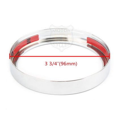 Motorcycle Speedometer Trim Bezel Trim Ring Aluminum For Harley Sportster 883 1200 Dyna Street Bob Low Rider Black/Chrome